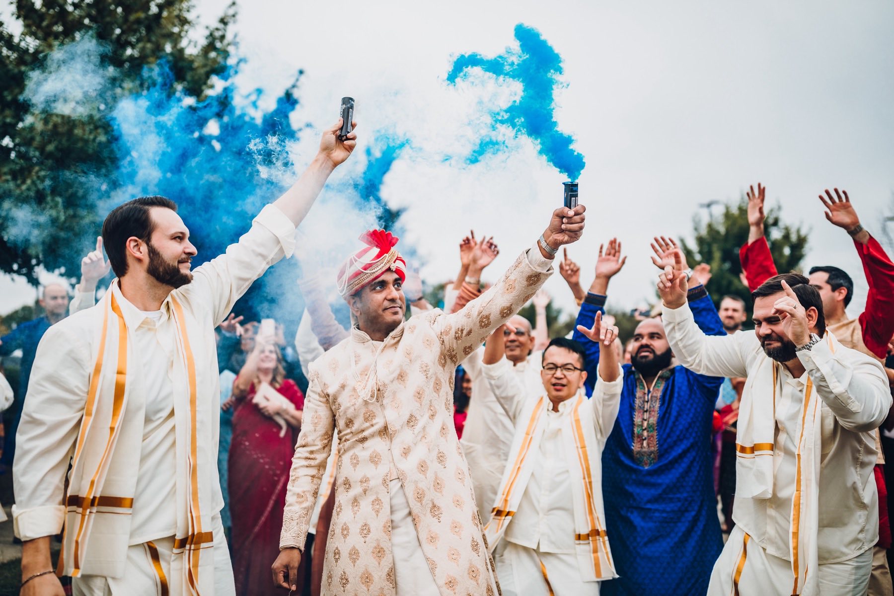 Couple dancing at sangeet